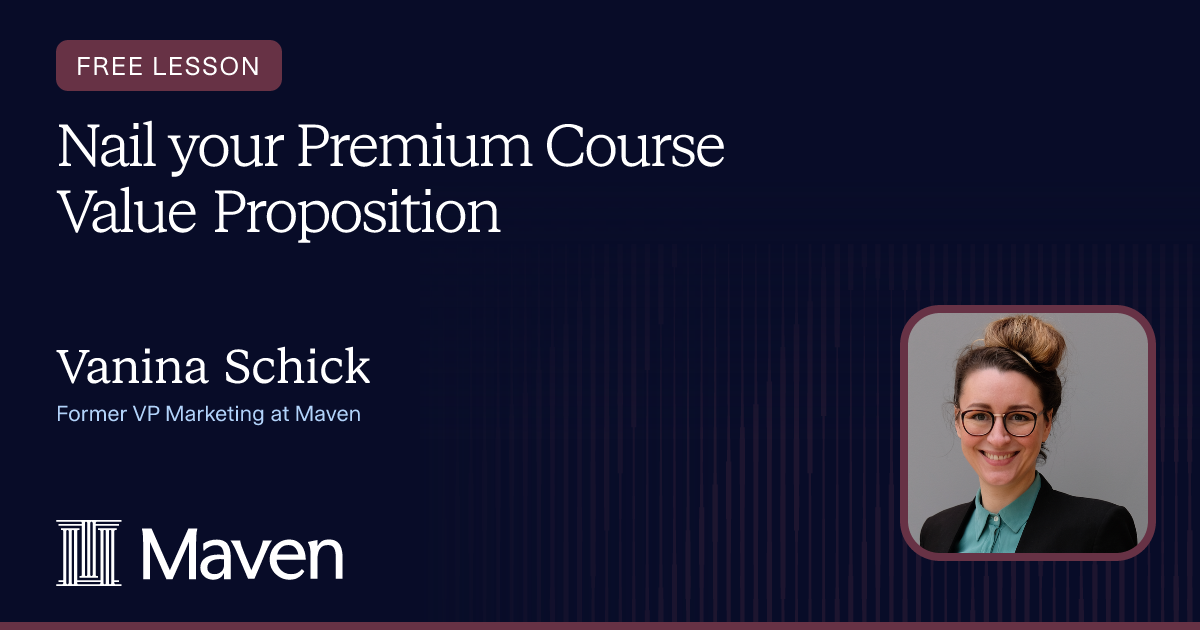 Nail your Premium Course Value Proposition cover image