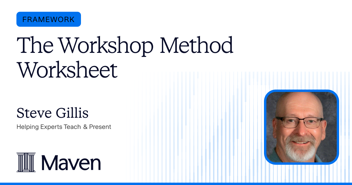 The Workshop Method Worksheet cover image