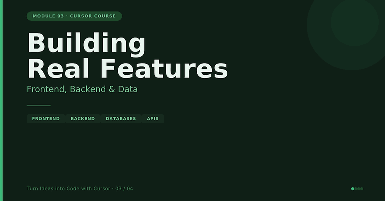 Building Real Features: Frontend, Backend & Data
  cover image