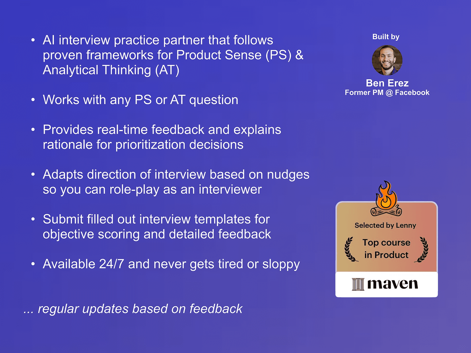 Course Includes: AI Copilot for Product Sense & Analytical Thinking PM Interview Prep (sold separately for $299)