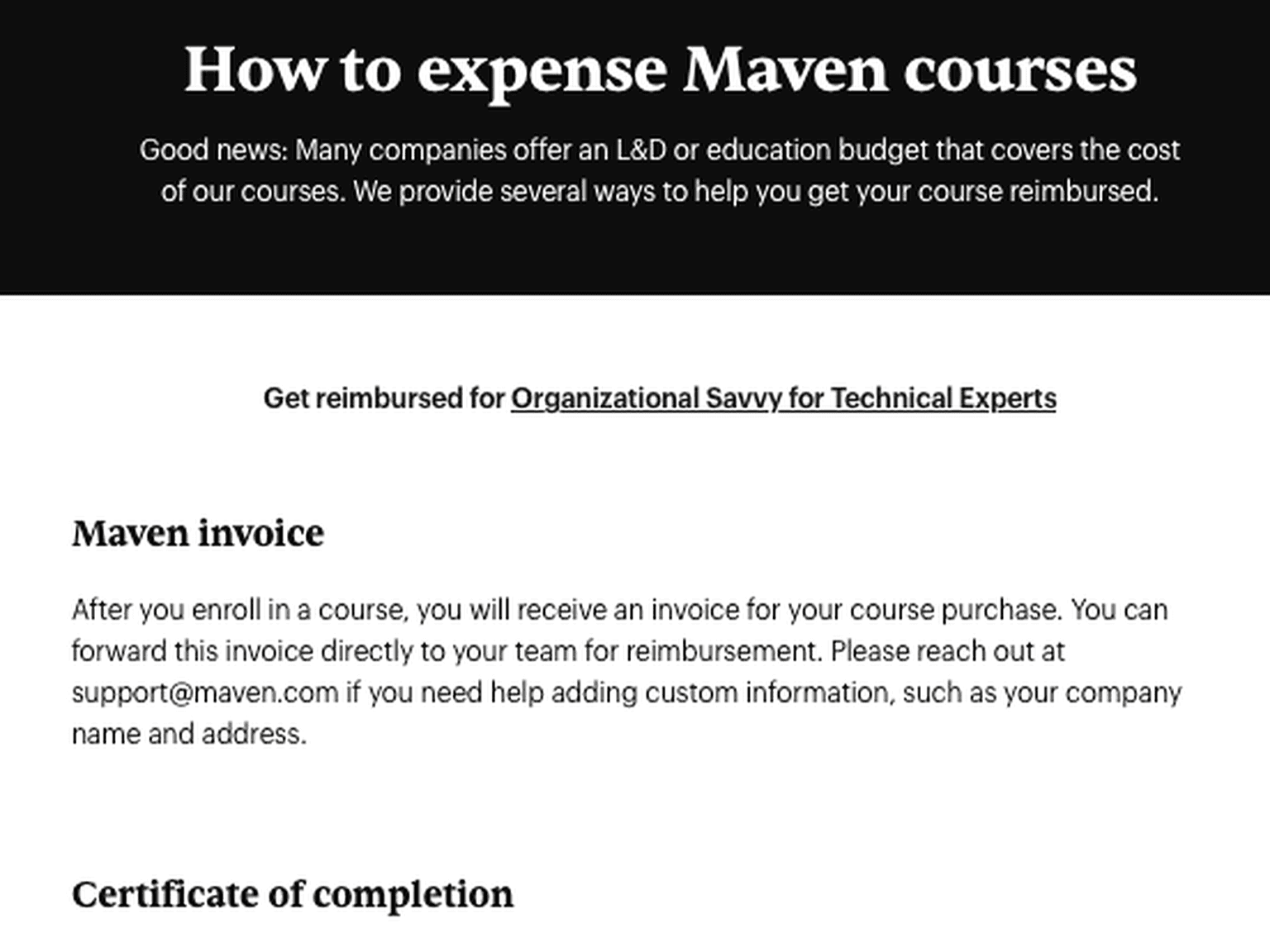 Get employer reimbursement
