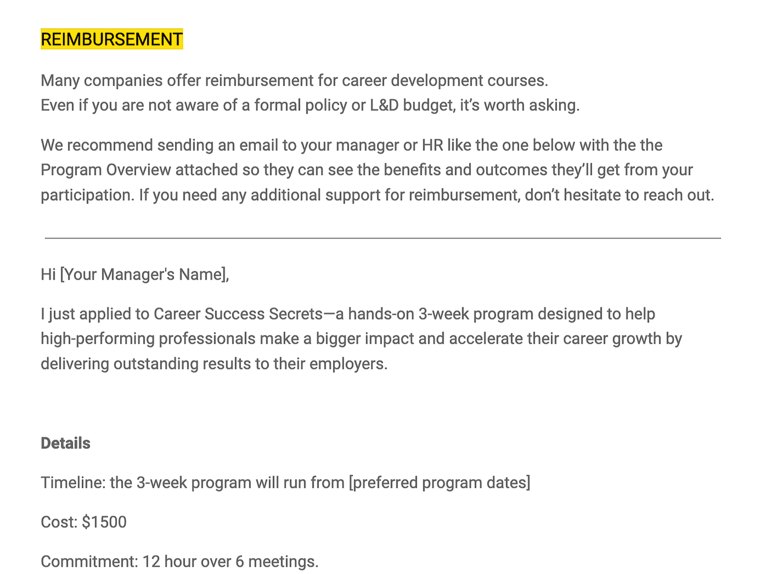 Get Reimbursed By Your Employer