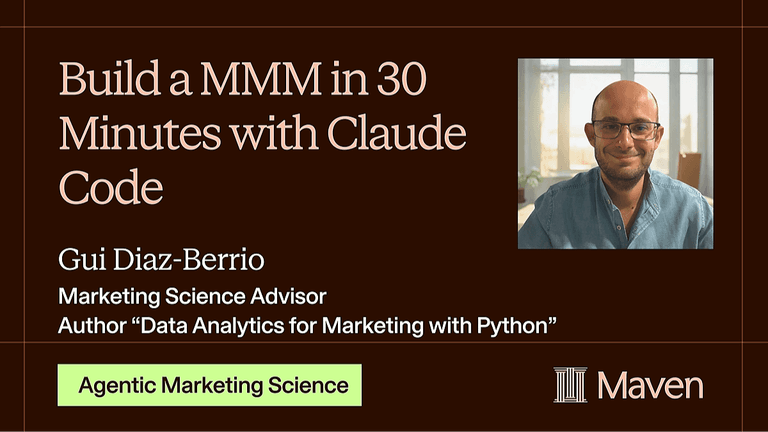 Build a Marketing Mix Model in 30 Minutes with Claude Code cover image