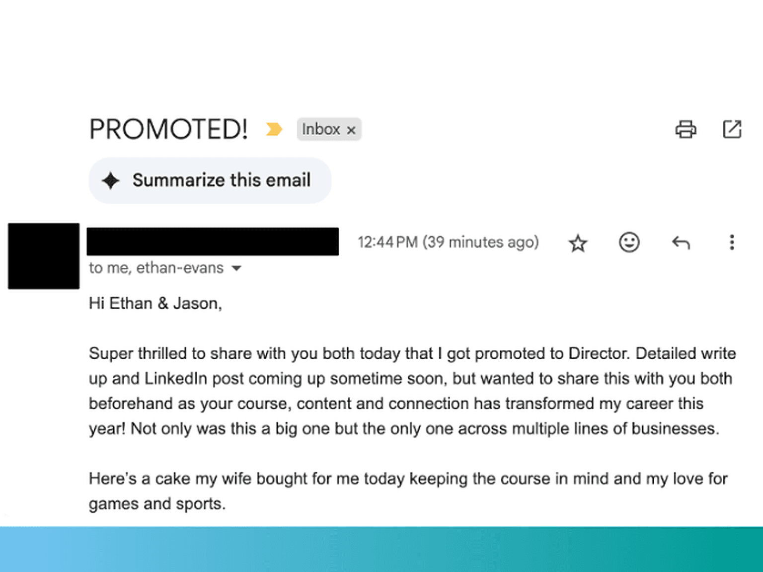 Promoted to Director