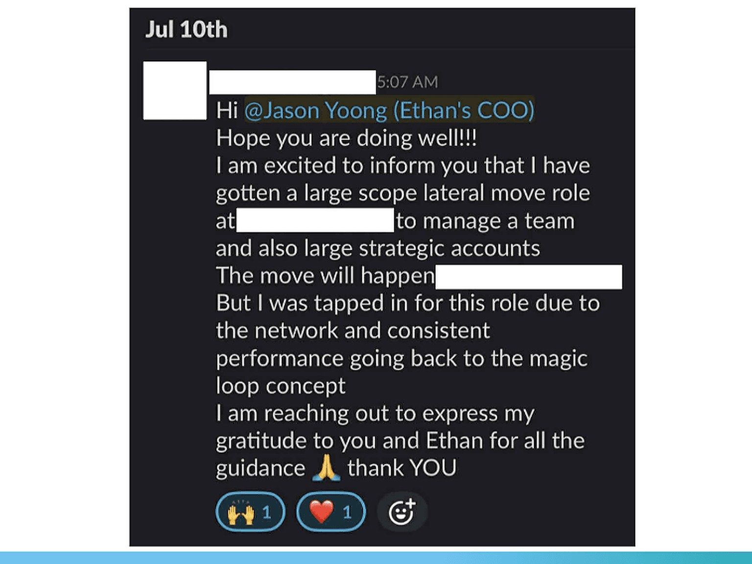 The Magic Loop works! (this person is in FAANG)