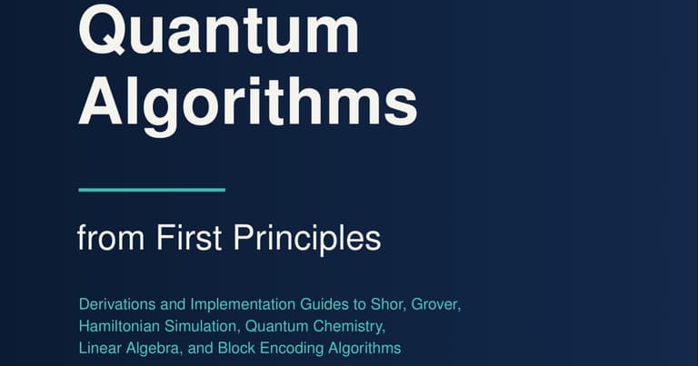 Free PDF of Quantum Algorithms Book cover image