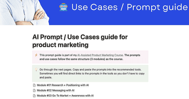 Get immediate access to the AI Prompt / Use Cases Guide.