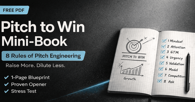 Pitch to Win Mini-Book: 8 Rules of Pitch Engineering (Raise More. Dilute Less).
 cover image