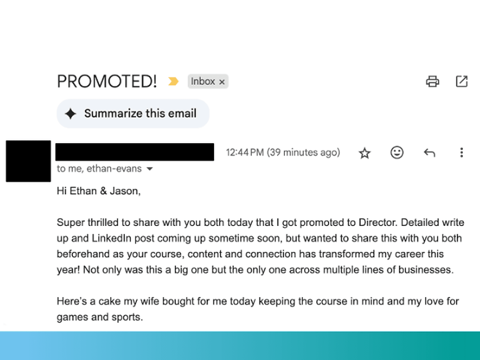 Promoted to Director