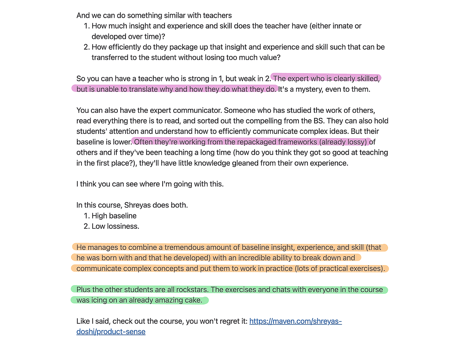 https://world.hey.com/johnstokvis/shreyas-improving-product-sense-course-a-week-well-spent-f2d0eb97