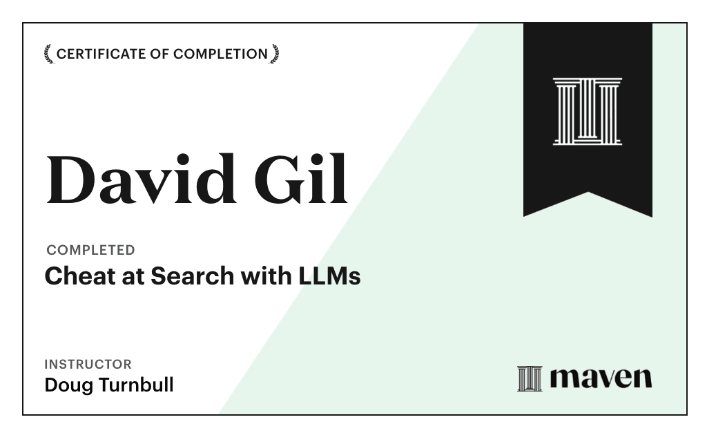 Certificate for Cheat at Search with LLMs