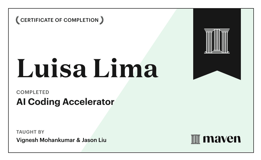 Certificate for AI Coding Accelerator