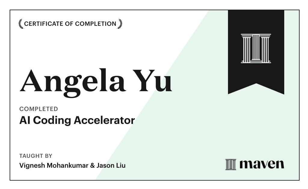 Certificate for AI Coding Accelerator
