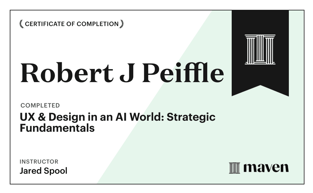 Certificate for UX & Design in an AI World: Strategic Fundamentals