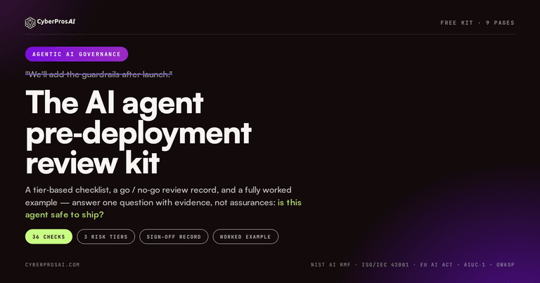 The AI Agent Pre-Deployment Review Kit cover image