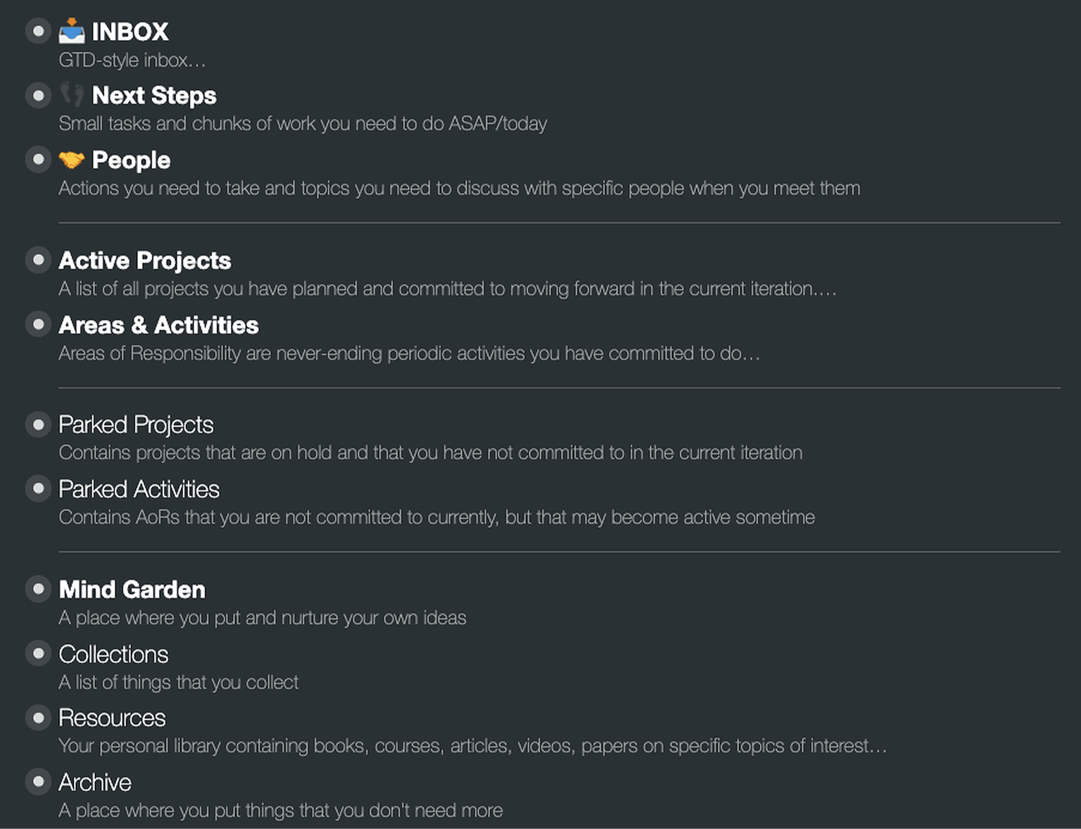 Advanced template: This is an example of how your top level structure will look like.