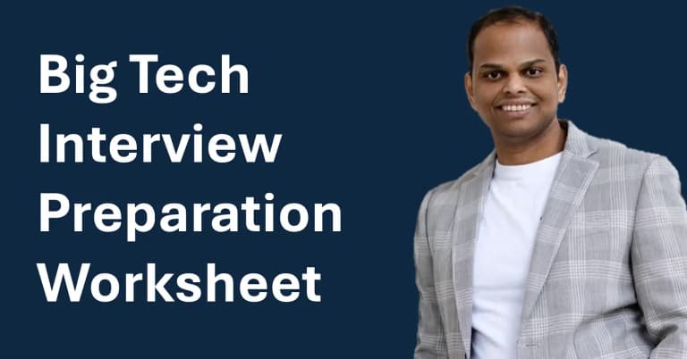 Big Tech Interview Preparation Worksheet cover image