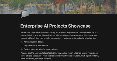 Capstone Projects Showcase