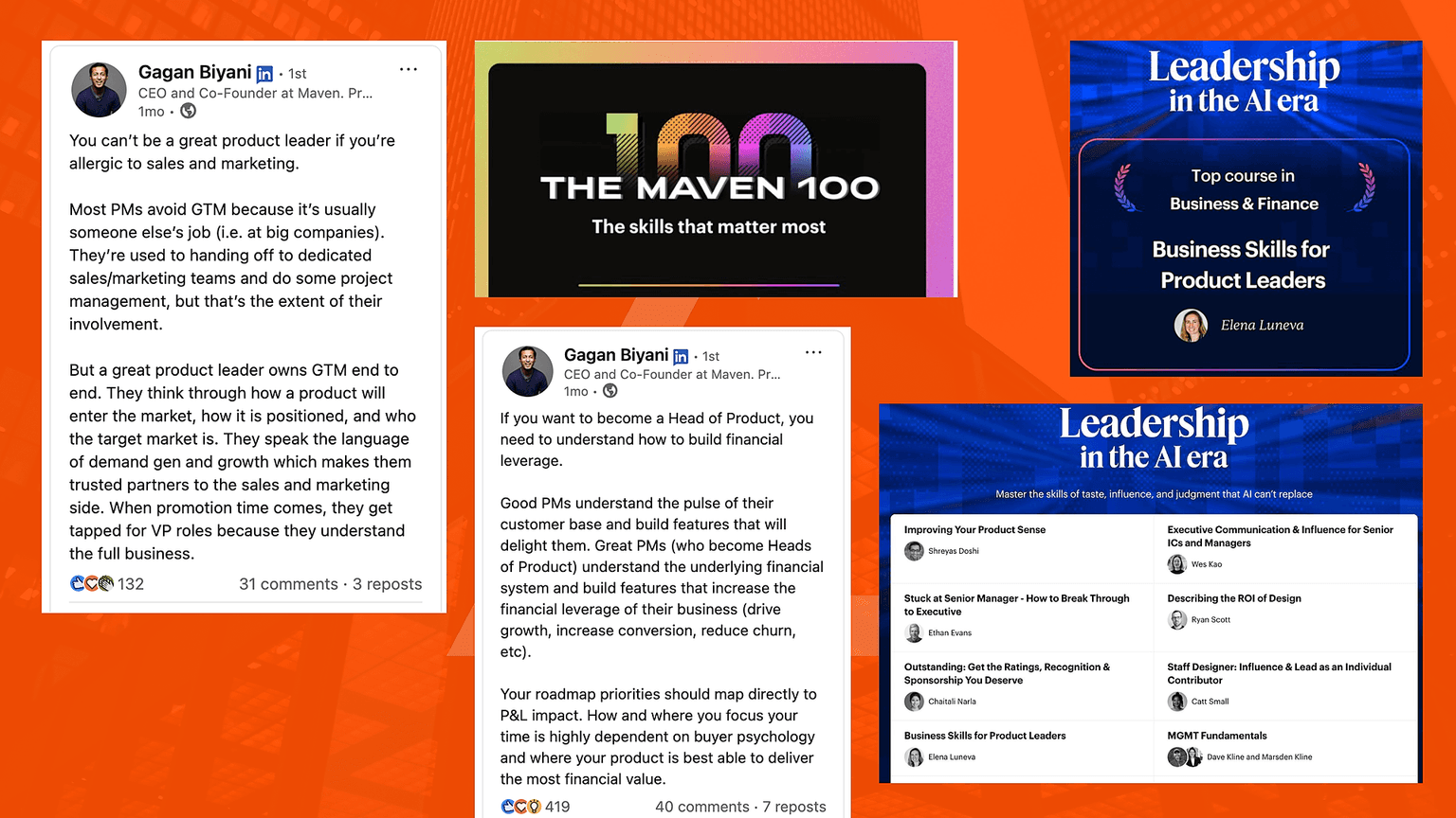 Top Maven Course highlighted for practicality by Gagan the CEO of Maven