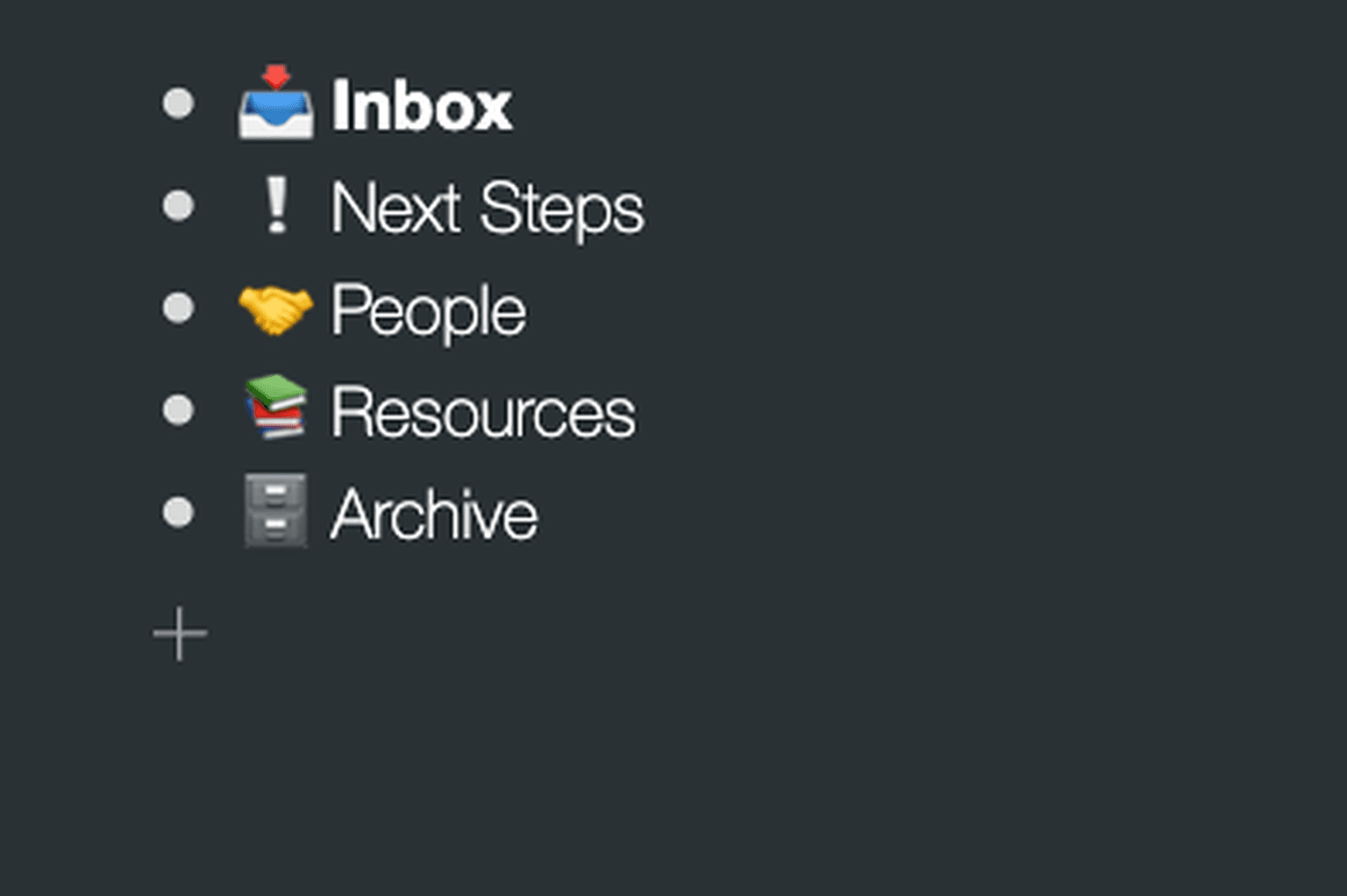 This is the starter setup for those who never had a productivity system before