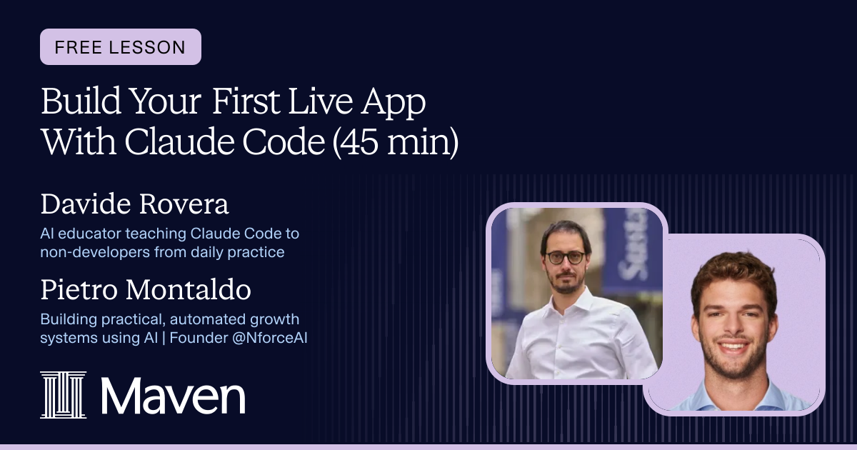 Build Your First Live App With Claude Code (45 min)