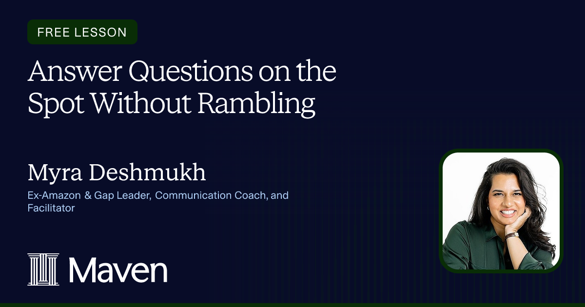 Answer Questions on the Spot Without Rambling cover image