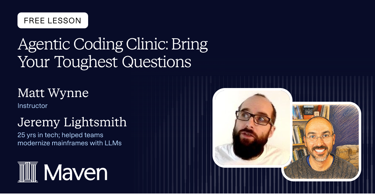 Agentic Coding Clinic: Bring Your Toughest Questions cover image