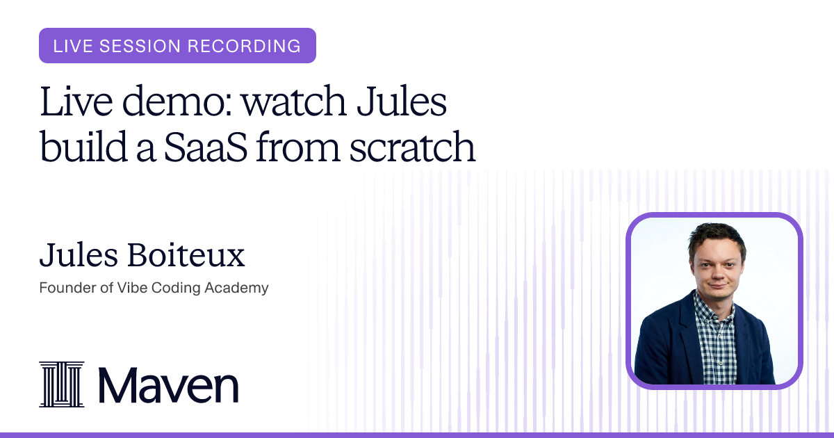 Live demo: watch Jules build a SaaS from scratch cover image