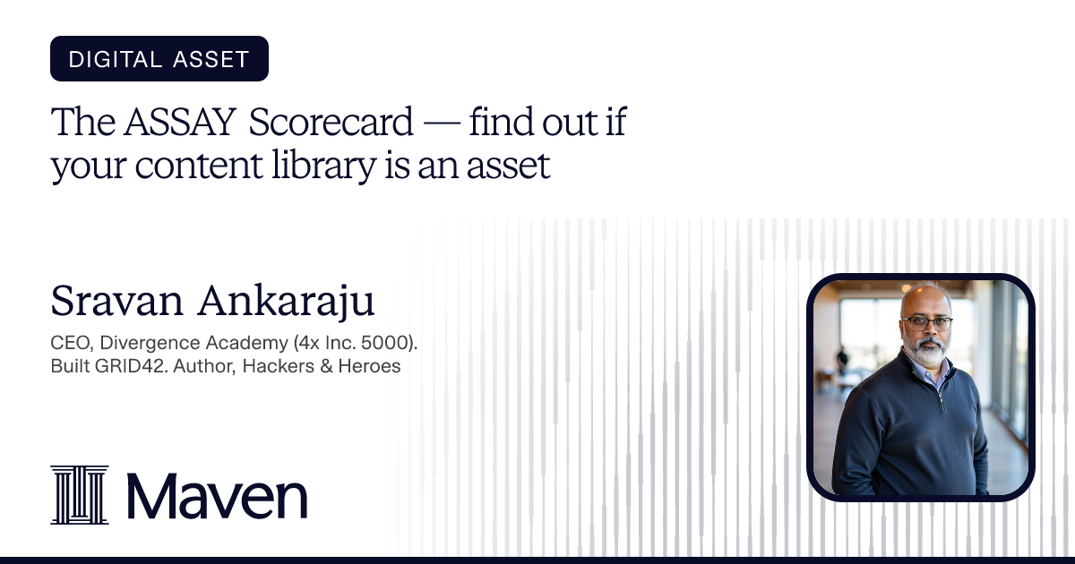 The ASSAY Scorecard — find out if your content library is an asset cover image