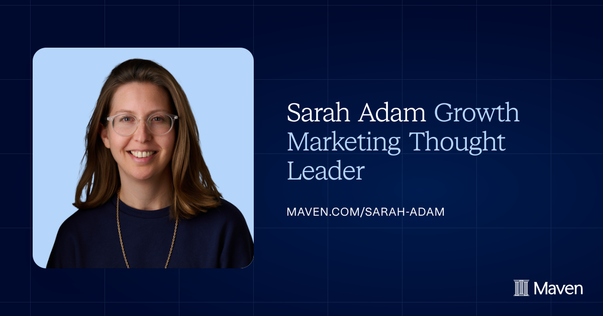 Sarah Adam on Maven